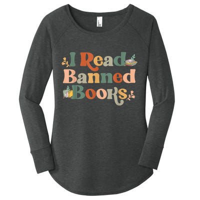 I Read Banned Books Week Librarian Freadom Reader Nerd Women's Perfect Tri Tunic Long Sleeve Shirt