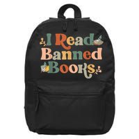I Read Banned Books Week Librarian Freadom Reader Nerd 16 in Basic Backpack