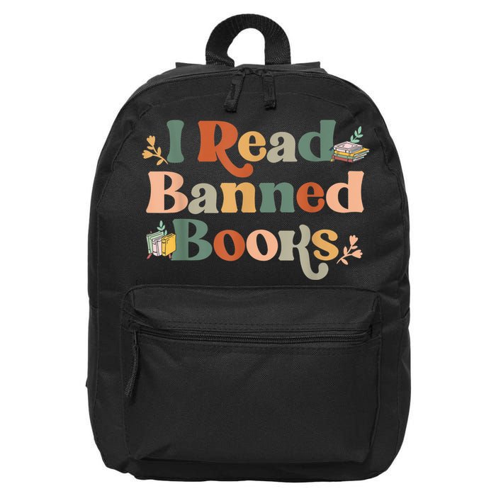 I Read Banned Books Week Librarian Freadom Reader Nerd 16 in Basic Backpack
