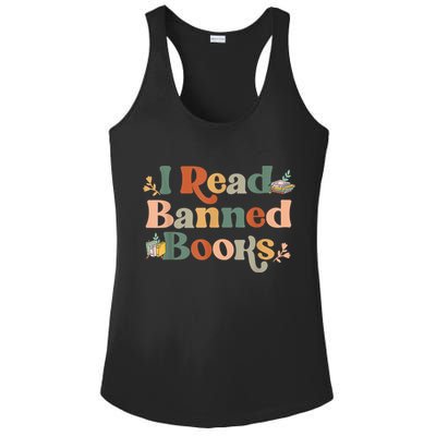 I Read Banned Books Week Librarian Freadom Reader Nerd Ladies PosiCharge Competitor Racerback Tank