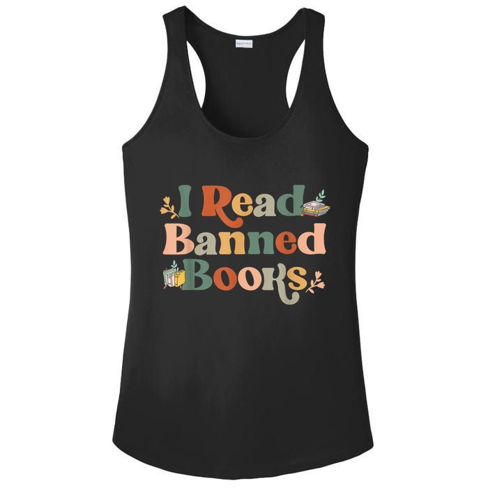 I Read Banned Books Week Librarian Freadom Reader Nerd Ladies PosiCharge Competitor Racerback Tank