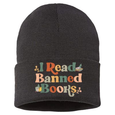 I Read Banned Books Week Librarian Freadom Reader Nerd Sustainable Knit Beanie