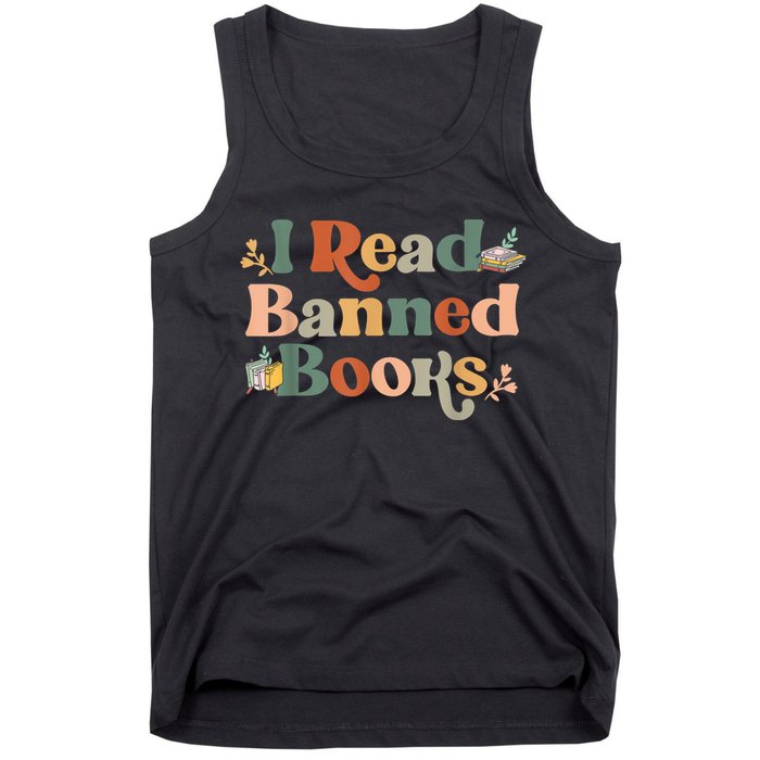 I Read Banned Books Week Librarian Freadom Reader Nerd Tank Top