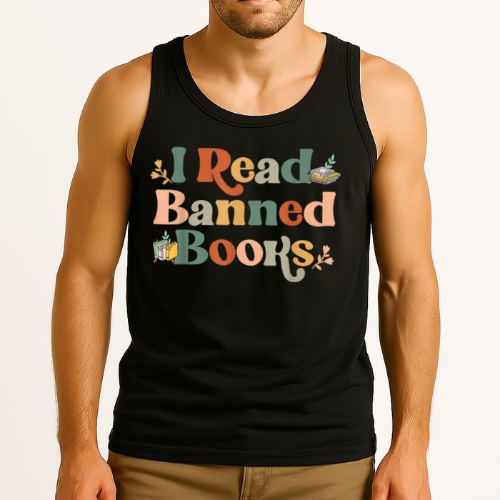 I Read Banned Books Week Librarian Freadom Reader Nerd Tank Top