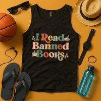 I Read Banned Books Week Librarian Freadom Reader Nerd Tank Top