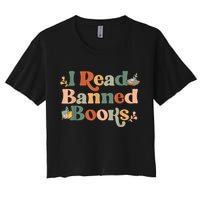 I Read Banned Books Week Librarian Freadom Reader Nerd Crop Top