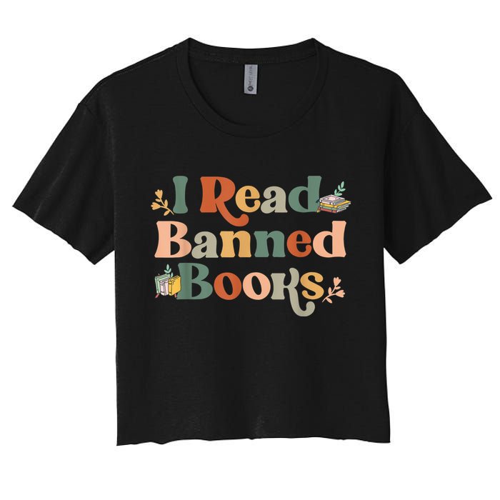 I Read Banned Books Week Librarian Freadom Reader Nerd Crop Top