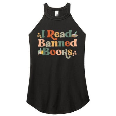 I Read Banned Books Week Librarian Freadom Reader Nerd Women's Perfect Tri Rocker Tank