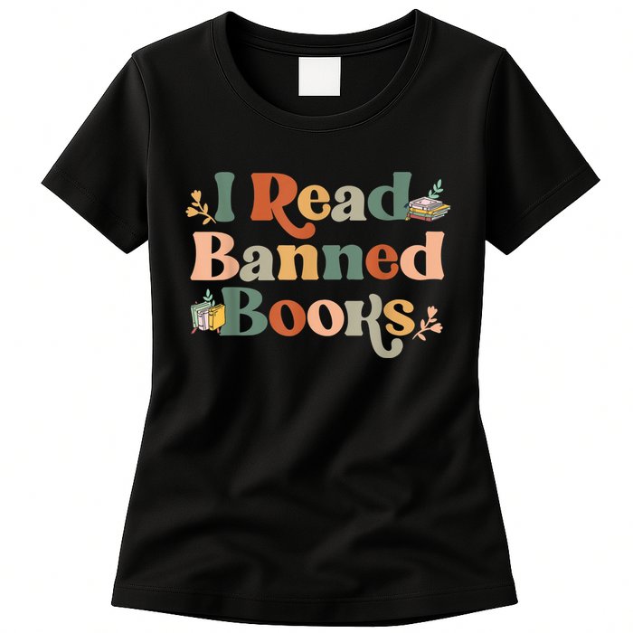 I Read Banned Books Week Librarian Freadom Reader Nerd Womens T-Shirt