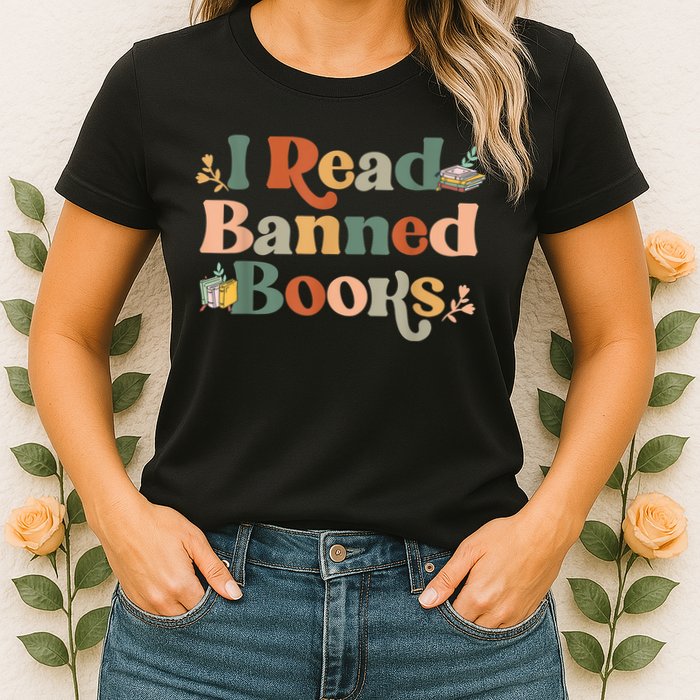 I Read Banned Books Week Librarian Freadom Reader Nerd Womens T-Shirt