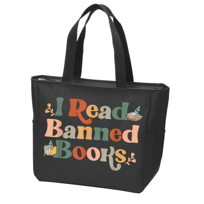 I Read Banned Books Week Librarian Freadom Reader Nerd Zip Tote Bag