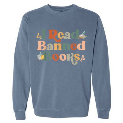 I Read Banned Books Week Librarian Freadom Reader Nerd Garment-Dyed Sweatshirt