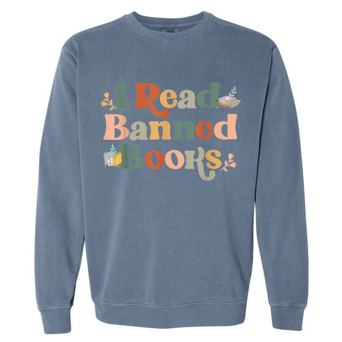 I Read Banned Books Week Librarian Freadom Reader Nerd Garment-Dyed Sweatshirt