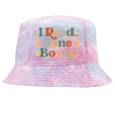 I Read Banned Books Week Librarian Freadom Reader Nerd Tie-Dyed Bucket Hat