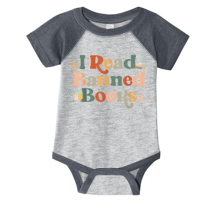 I Read Banned Books Week Librarian Freadom Reader Nerd Infant Baby Jersey Bodysuit