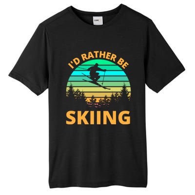 Id Rather Be Snowboarding Retro Vintage Snowboard Skiing Gift Tall Fusion ChromaSoft Performance T-Shirt