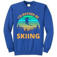 Id Rather Be Snowboarding Retro Vintage Snowboard Skiing Gift Sweatshirt