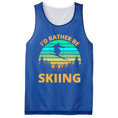 Id Rather Be Snowboarding Retro Vintage Snowboard Skiing Gift Mesh Reversible Basketball Jersey Tank