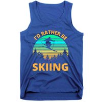 Id Rather Be Snowboarding Retro Vintage Snowboard Skiing Gift Tank Top