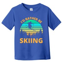 Id Rather Be Snowboarding Retro Vintage Snowboard Skiing Gift Toddler T-Shirt