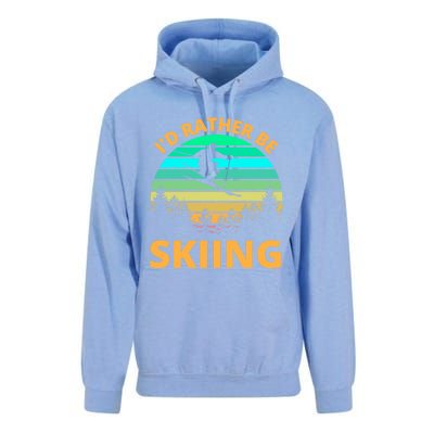 Id Rather Be Snowboarding Retro Vintage Snowboard Skiing Gift Unisex Surf Hoodie