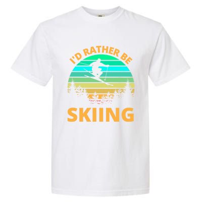 Id Rather Be Snowboarding Retro Vintage Snowboard Skiing Gift Garment-Dyed Heavyweight T-Shirt