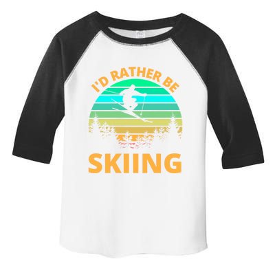 Id Rather Be Snowboarding Retro Vintage Snowboard Skiing Gift Toddler Fine Jersey T-Shirt