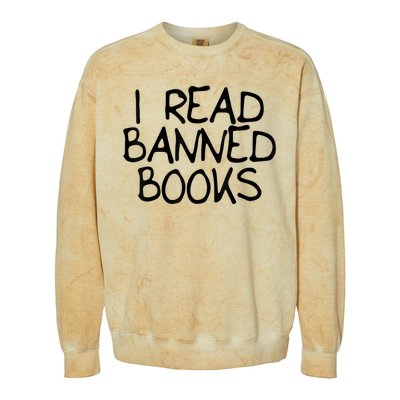 I Read Banned Books Colorblast Crewneck Sweatshirt