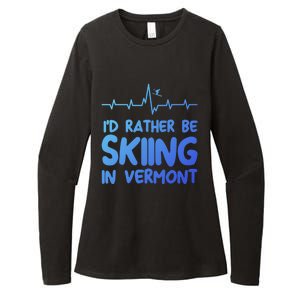 Id Rather Be Skiing In Vermont Skiing Gift Womens CVC Long Sleeve Shirt