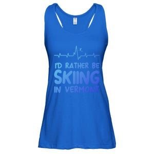 Id Rather Be Skiing In Vermont Skiing Gift Ladies Essential Flowy Tank