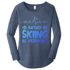 Id Rather Be Skiing In Vermont Skiing Gift Women's Perfect Tri Tunic Long Sleeve Shirt