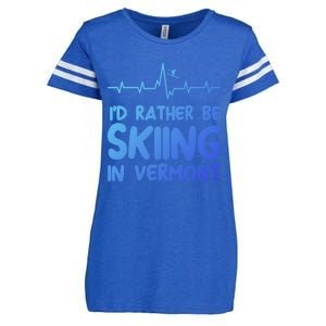 Id Rather Be Skiing In Vermont Skiing Gift Enza Ladies Jersey Football T-Shirt