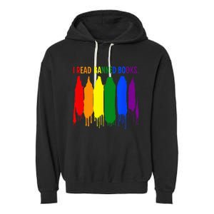 I Read Banned Books Week Rainbow LGBT Book Lover Teacher Garment-Dyed Fleece Hoodie