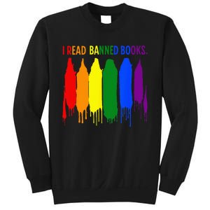 I Read Banned Books Week Rainbow LGBT Book Lover Teacher Sweatshirt