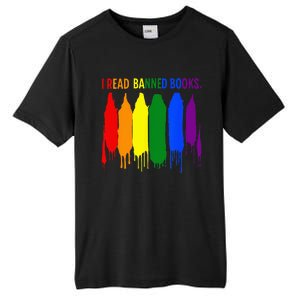 I Read Banned Books Week Rainbow LGBT Book Lover Teacher Tall Fusion ChromaSoft Performance T-Shirt