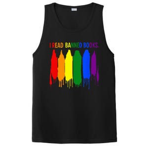 I Read Banned Books Week Rainbow LGBT Book Lover Teacher PosiCharge Competitor Tank