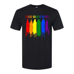 I Read Banned Books Week Rainbow LGBT Book Lover Teacher Softstyle CVC T-Shirt