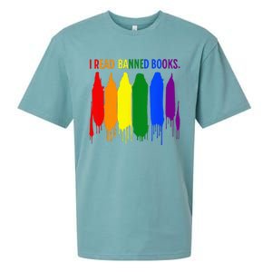 I Read Banned Books Week Rainbow LGBT Book Lover Teacher Sueded Cloud Jersey T-Shirt