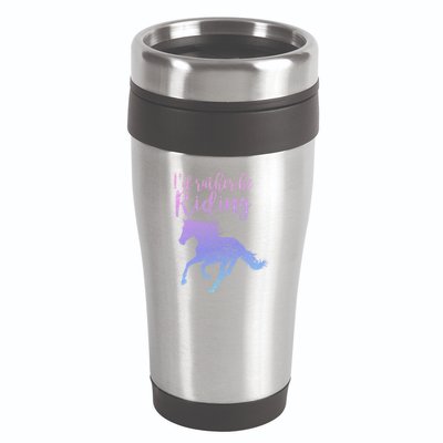 ID Rather Be Riding Horses Horseback Equestrian Rider Gift 16oz Travel Tumbler