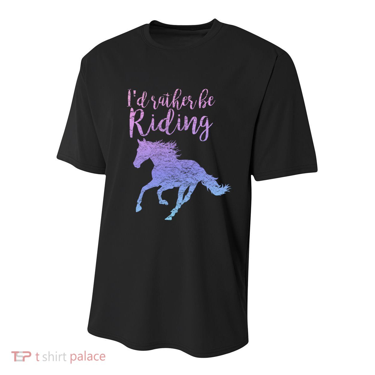 ID Rather Be Riding Horses Horseback Equestrian Rider Gift Youth Performance Sprint T-Shirt