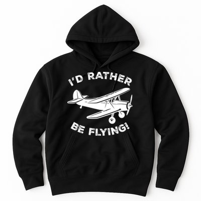 I'd Rather Be Flying Funny Pilot & Aviation Airplane Gift Hoodie