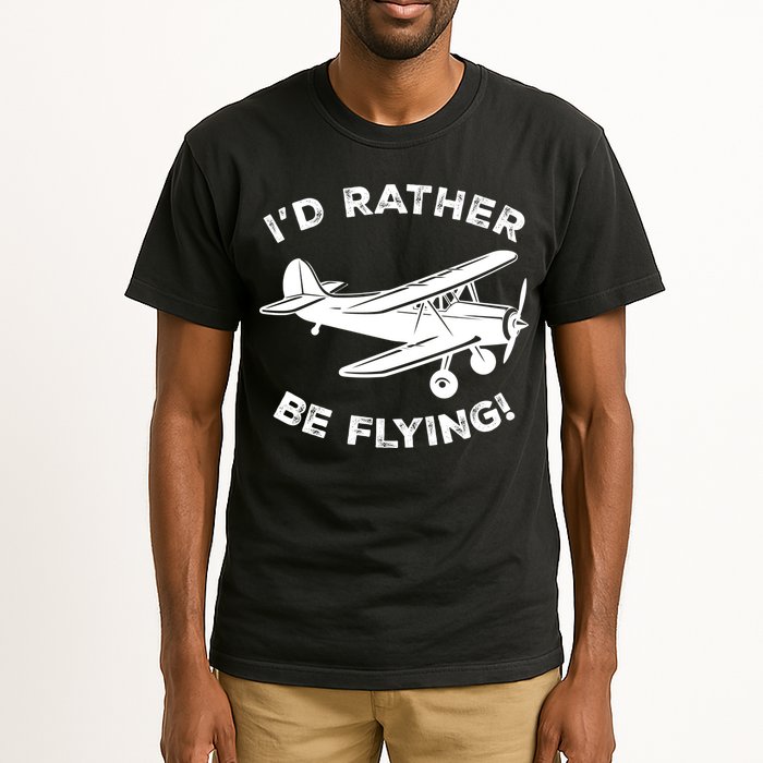 I'd Rather Be Flying Funny Pilot & Aviation Airplane Gift Tall T-Shirt