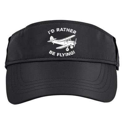 I'd Rather Be Flying Funny Pilot & Aviation Airplane Gift Adult Drive Performance Visor