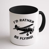 I'd Rather Be Flying Funny Pilot & Aviation Airplane Gift Mug