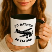I'd Rather Be Flying Funny Pilot & Aviation Airplane Gift Mug