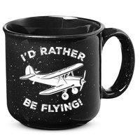 I'd Rather Be Flying Funny Pilot & Aviation Airplane Gift 15oz Campfire Ceramic Mug