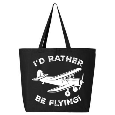 I'd Rather Be Flying Funny Pilot & Aviation Airplane Gift 25L Jumbo Tote