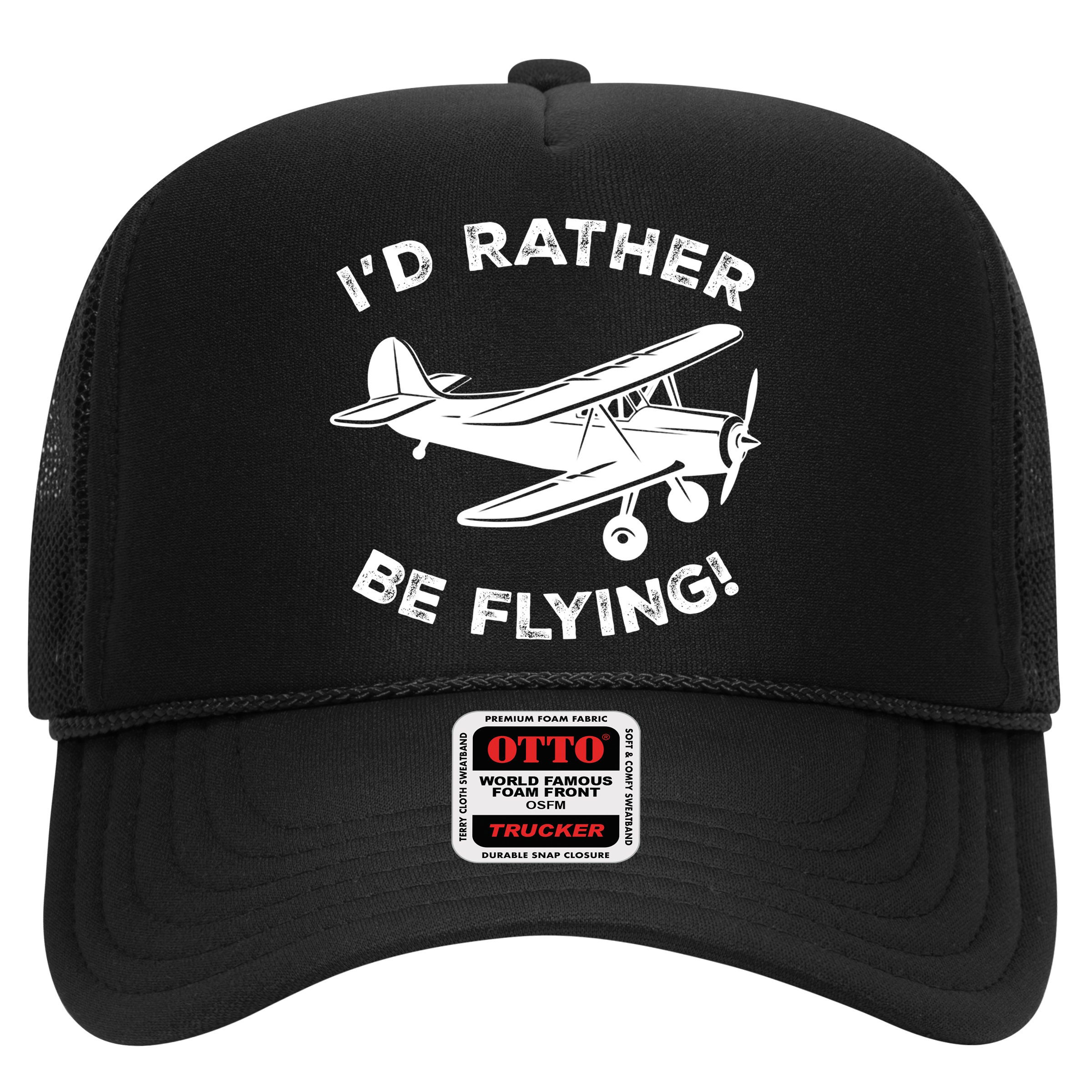 I'd Rather Be Flying Funny Pilot & Aviation Airplane Gift Hat