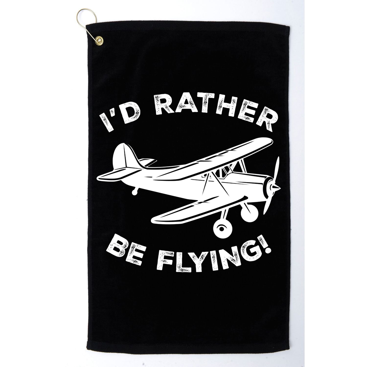 I'd Rather Be Flying Funny Pilot & Aviation Airplane Gift Golf Towel