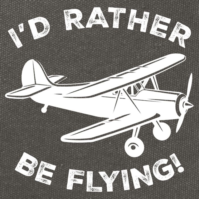 I'd Rather Be Flying Funny Pilot & Aviation Airplane Gift Cotton Canvas Backpack